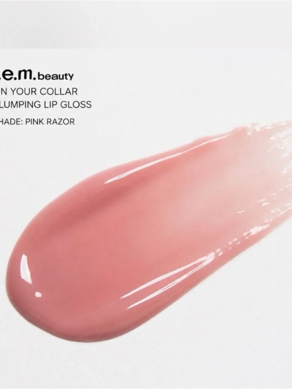 NWT r.e.m. beauty On Your Collar Plumping Lip Gloss in Pink Razor